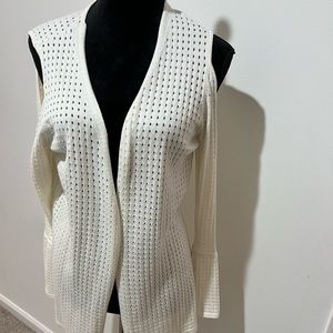 Cold Shoulder Cream Sweater